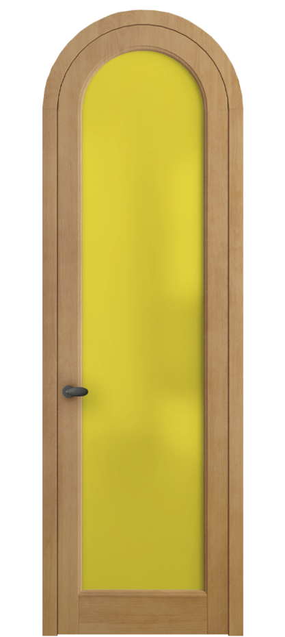Межкомнатная дверь Палаццо 6814 Бук натуральный матовый Сатинированное жёлтое стекло, триплекс Цена 175339 ₽ | Volhovec