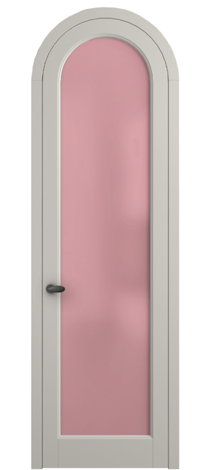 Межкомнатная дверь Палаццо 6814 Матовый облачно-серый Сатинированное розовое стекло, триплекс Цена 128259 ₽ | Volhovec