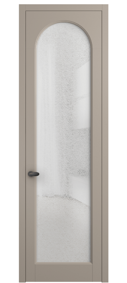 Межкомнатная дверь Палаццо 6804 Матовый бисквитный Фактурное стекло "Лёд", триплекс Цена 20914950 so'm | Volhovec