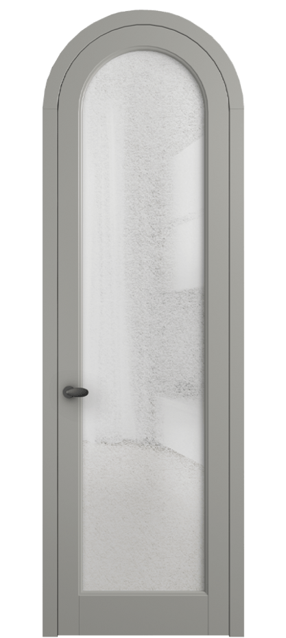 Межкомнатная дверь Палаццо 6814 Матовый нейтральный серый Фактурное стекло "Лёд", триплекс Цена 26625340 so'm | Volhovec