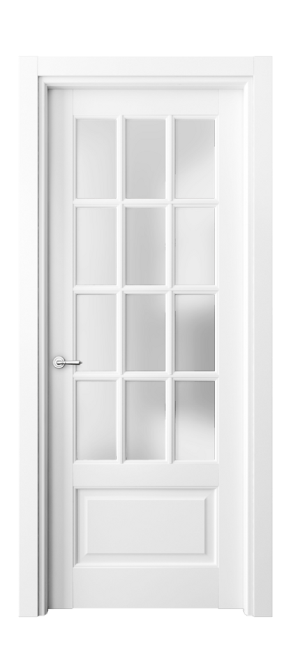 Межкомнатная дверь Тоскана Грильято 6313 Матовый белоснежный Сатинированное стекло Цена 22715500 so'm | Volhovec