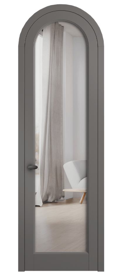 Межкомнатная дверь Палаццо 6814 Матовый классический серый Двустороннее зеркало, триплекс Цена 25813340 so'm | Volhovec