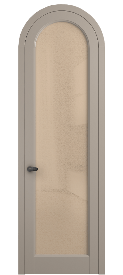 Межкомнатная дверь Палаццо 6814 Матовый бисквитный Фактурное оранжевое стекло "Лёд", триплекс Цена 26625340 so'm | Volhovec