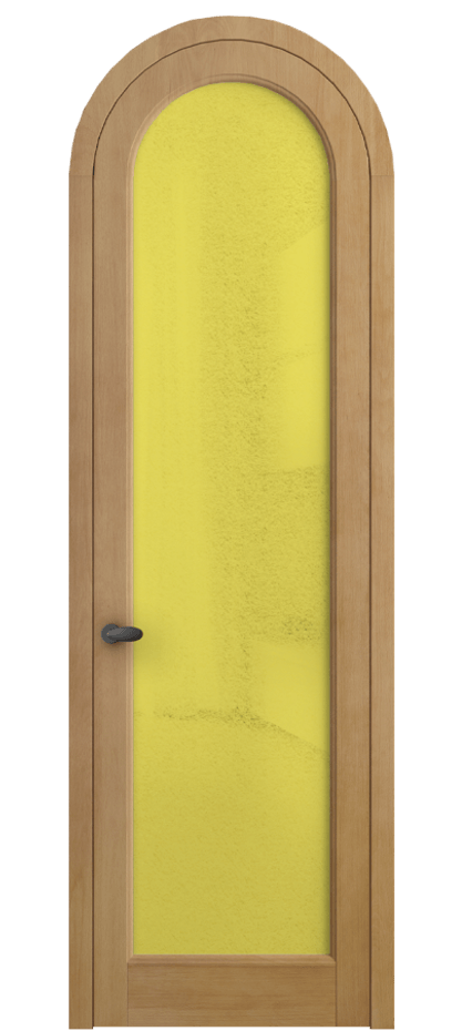 Межкомнатная дверь Палаццо 6814 Бук натуральный матовый Фактурное жёлтое стекло "Лёд", триплекс Цена 36811880 so'm | Volhovec
