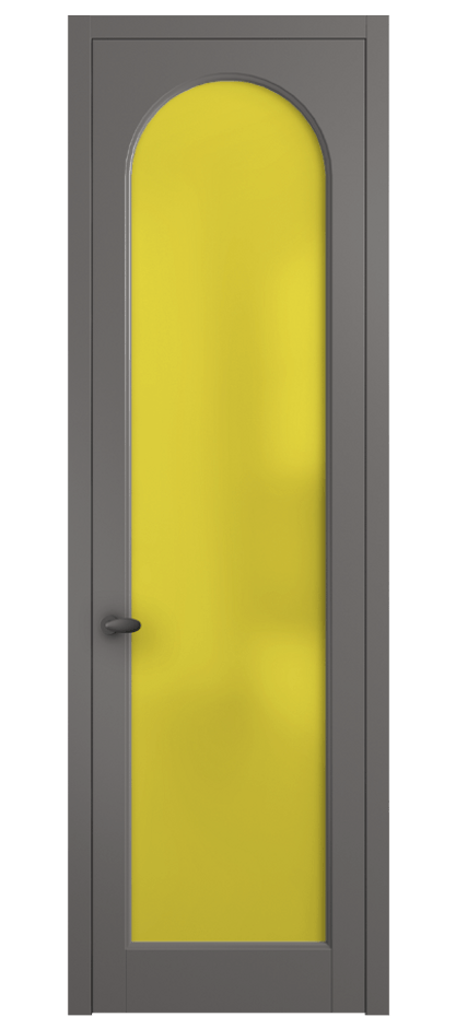 Межкомнатная дверь Палаццо 6804 Матовый классический серый Сатинированное жёлтое стекло, триплекс Цена 19696950 so'm | Volhovec