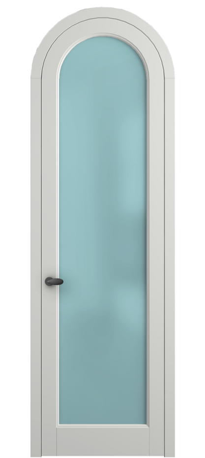 Межкомнатная дверь Палаццо 6814 Матовый светло-серый Сатинированное голубое стекло, триплекс Цена 25407340 so'm | Volhovec