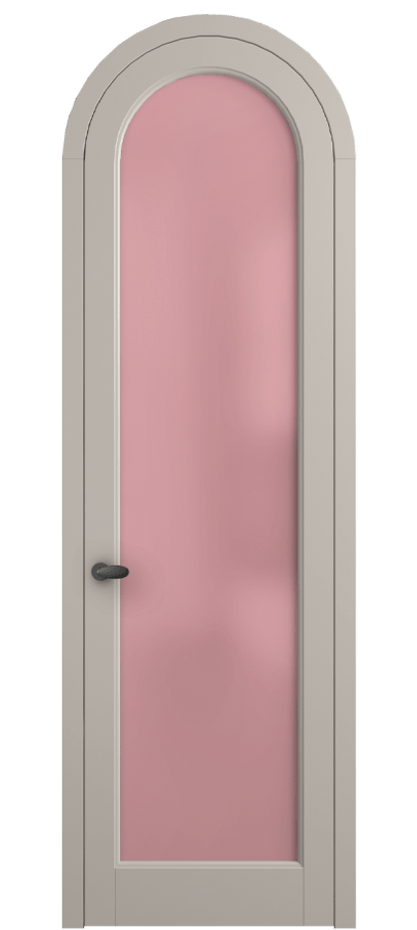Межкомнатная дверь Палаццо 6814 Матовый светло-бежевый Сатинированное розовое стекло, триплекс Цена 128259 ₽ | Volhovec