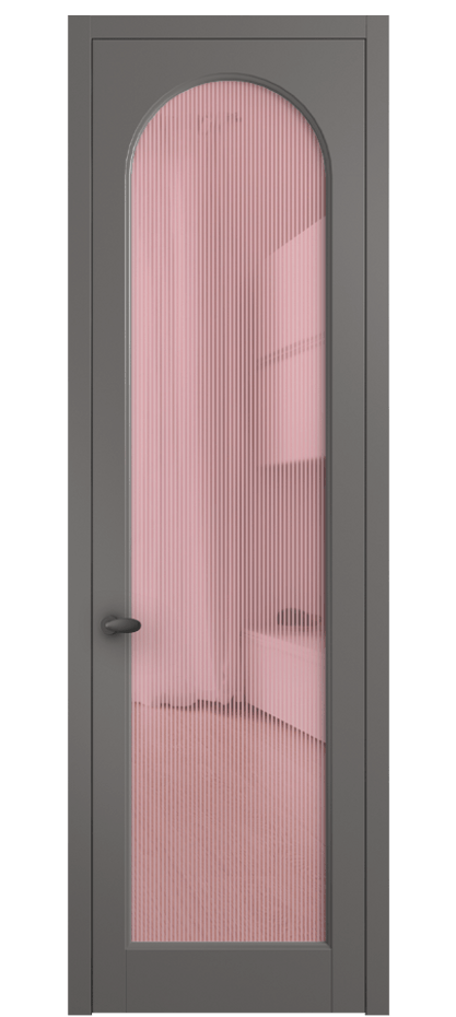Межкомнатная дверь Палаццо 6804 Матовый классический серый Рифлёное розовое стекло "Дюна", триплекс Цена 20914950 so'm | Volhovec