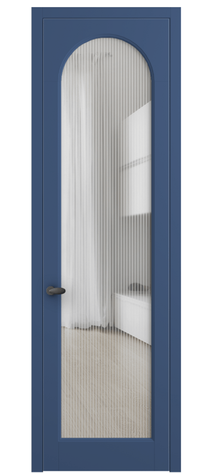 Межкомнатная дверь Palazzo 6804 Матовый белоснежный Рифлёное стекло "Moru", триплекс Цена 27230130 so'm | Volhovec