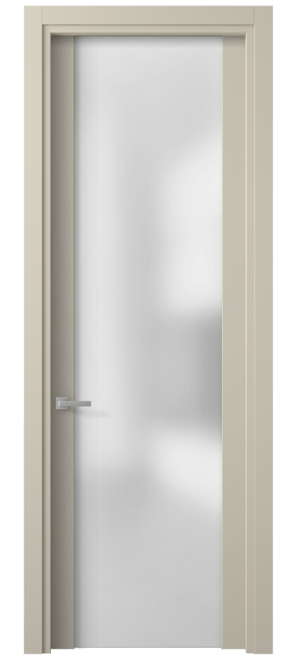 Межкомнатная дверь Planum 4114 ПЭТ светло-бежевый Сатинированное стекло Цена 5976120 so'm | Volhovec