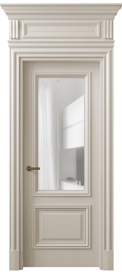 Межкомнатная дверь Antique 7302 Бук светло-бежевый Рифлёное стекло "Дюна", триплекс Цена 245490 сом | Volhovec