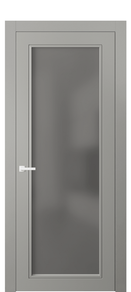 Межкомнатная дверь Neo Classic 8000 Матовый нейтральный серый Сатинированное серое стекло, триплекс Цена 15163900 so'm | Volhovec