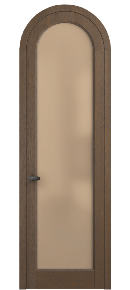 Межкомнатная дверь Палаццо 6814 Дуб туманный матовый Сатинированное оранжевое стекло, триплекс Цена 41888910 so'm | Volhovec