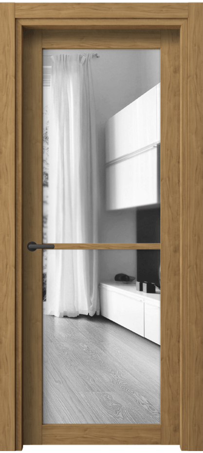 Межкомнатная дверь Нео 2108 Грецкий орех Двустороннее зеркало, триплекс Цена 7246900 so'm | Volhovec