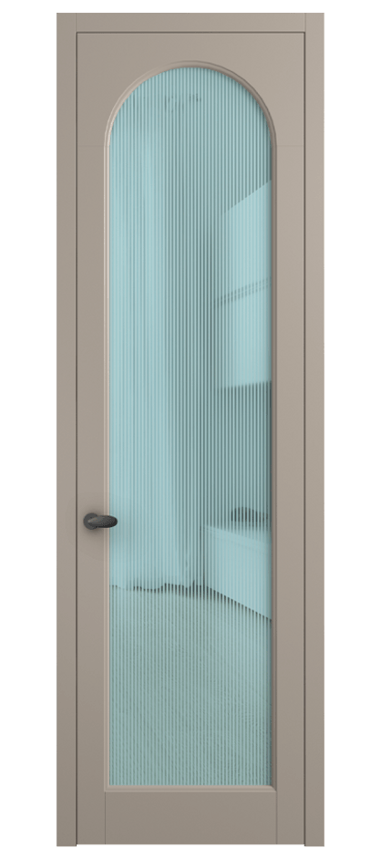 Межкомнатная дверь Палаццо 6804 Матовый бисквитный Рифлёное голубое стекло "Дюна", триплекс Цена 20914950 so'm | Volhovec