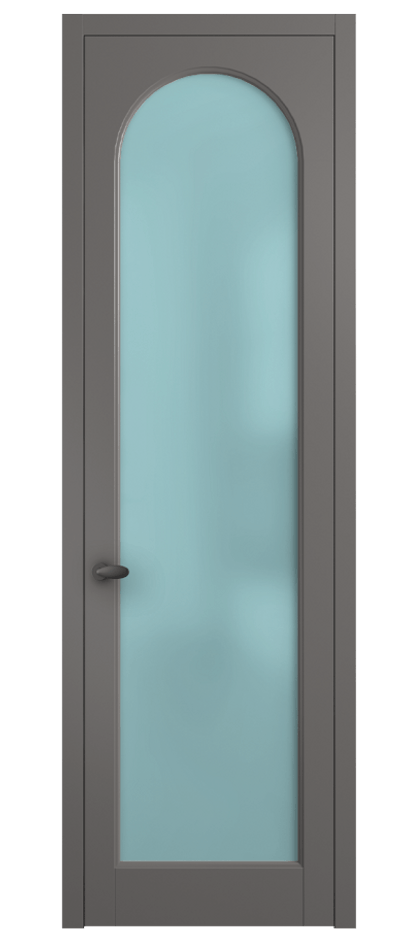 Межкомнатная дверь Палаццо 6804 Матовый классический серый Сатинированное голубое стекло, триплекс Цена 20387150 so'm | Volhovec