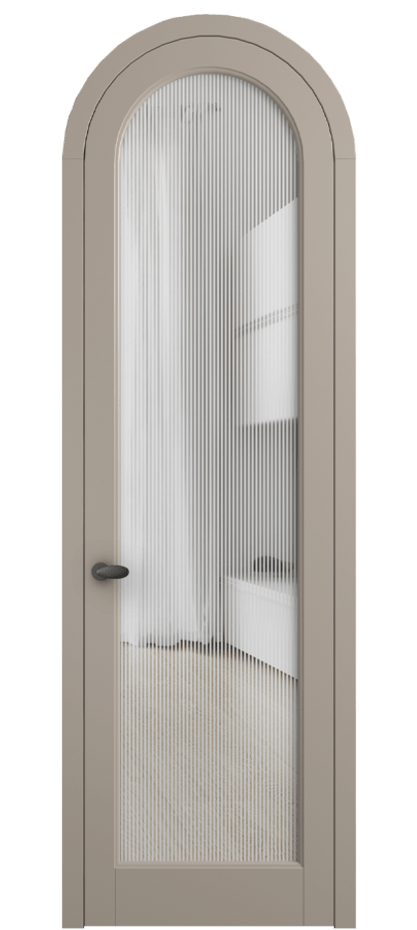 Межкомнатная дверь Палаццо 6814 Матовый бисквитный Рифлёное стекло "Дюна", триплекс Цена 26625340 so'm | Volhovec