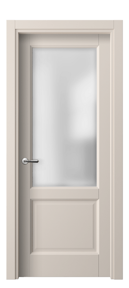 Межкомнатная дверь Галант 1422 ПЭТ пудровый бежевый Сатинированное стекло Цена 5939580 so'm | Volhovec