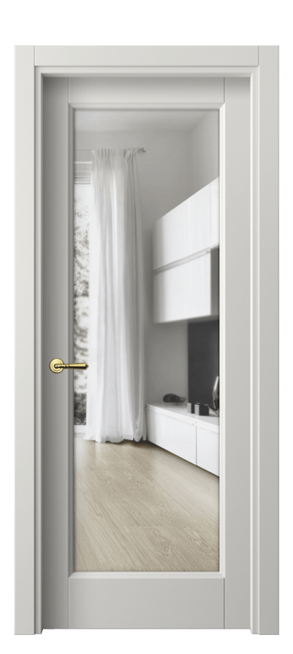 Межкомнатная дверь Galant 1402 Матовый серый Прозрачное стекло Цена 10637000 so'm | Volhovec