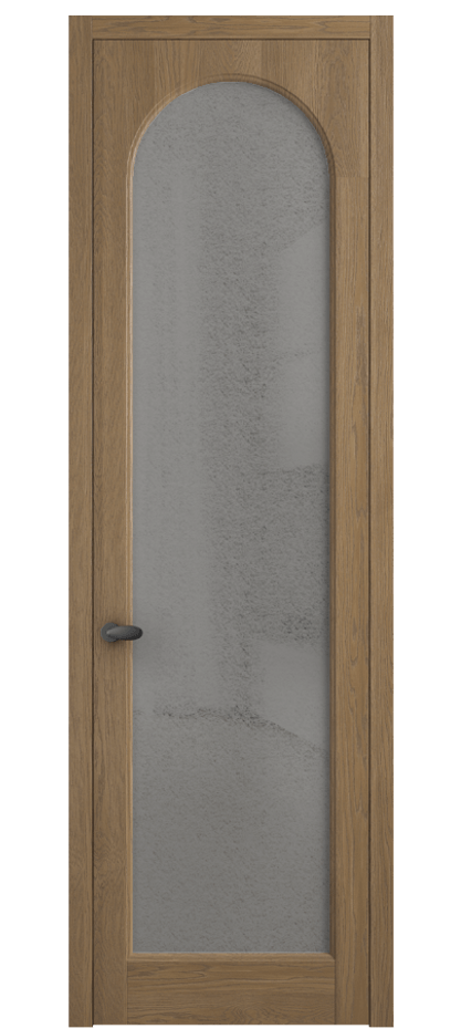 Межкомнатная дверь Палаццо 6804 Дуб мускатный матовый Фактурное серое стекло "Лёд", триплекс Цена 32181450 so'm | Volhovec