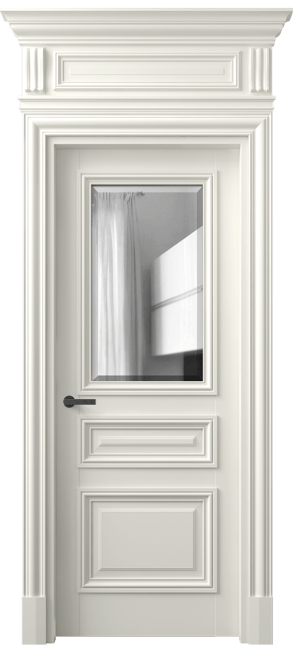 Межкомнатная дверь Антик 7304 Матовый жемчужный Двустороннее зеркало с фацетом, триплекс Цена 33963730 so'm | Volhovec