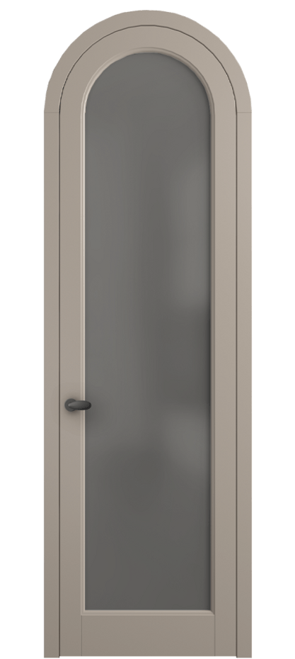 Межкомнатная дверь Палаццо 6814 Матовый бисквитный Сатинированное серое стекло, триплекс Цена 25407340 so'm | Volhovec