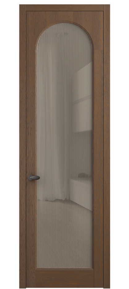 Межкомнатная дверь Палаццо 6804 Дуб каштановый матовый Рифлёное бронзовое стекло "Дюна", триплекс Цена 32181450 so'm | Volhovec