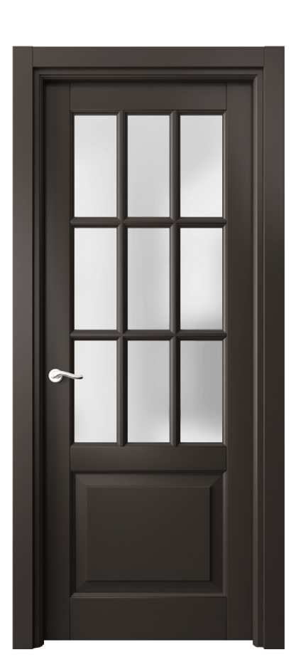 Межкомнатная дверь Лигнум 0748 Матовый антрацит Сатинированное стекло Цена 23405700 so'm | Volhovec