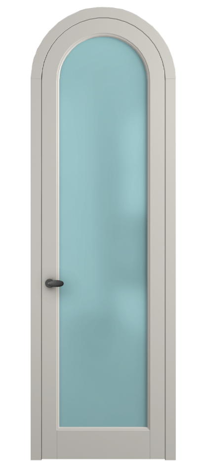 Межкомнатная дверь Палаццо 6814 Матовый облачно-серый Сатинированное голубое стекло, триплекс Цена 125159 ₽ | Volhovec