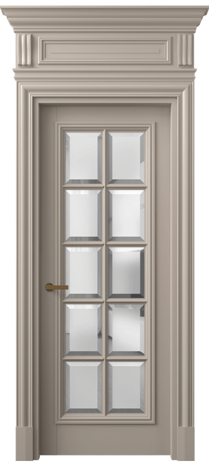 Межкомнатная дверь Антик 7310 Матовый бисквитный Сатинированное стекло с фацетом Цена 36886930 so'm | Volhovec