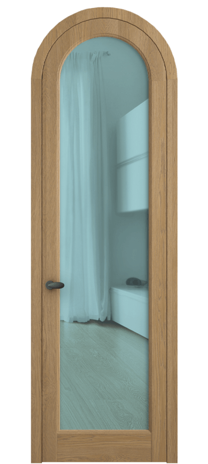Межкомнатная дверь Палаццо 6814 Дуб пшеничный матовый Прозрачное голубое стекло, триплекс Цена 42761810 so'm | Volhovec