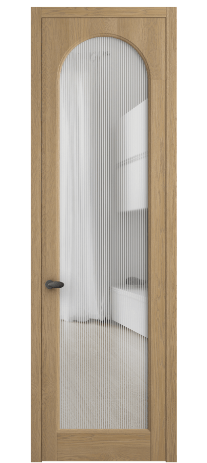 Межкомнатная дверь Палаццо 6804 Дуб соломенный матовый Рифлёное стекло "Дюна", триплекс Цена 32181450 so'm | Volhovec
