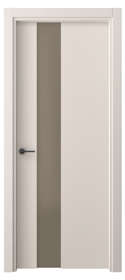 Межкомнатная дверь Freedom 4224 ПЭТ пудровый бежевый Сатинированное бронзовое стекло, триплекс Цена 6252260 so'm | Volhovec