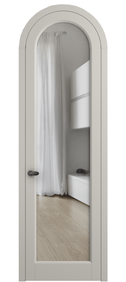 Межкомнатная дверь Палаццо 6814 Матовый облачно-серый Прозрачное стекло Цена 26036640 so'm | Volhovec