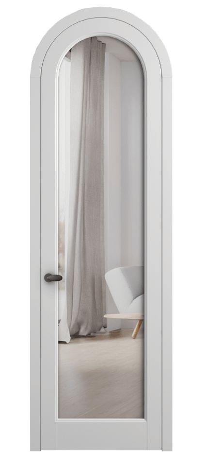 Межкомнатная дверь Палаццо 6814 Матовый белоснежный Двустороннее зеркало, триплекс Цена 25813340 so'm | Volhovec