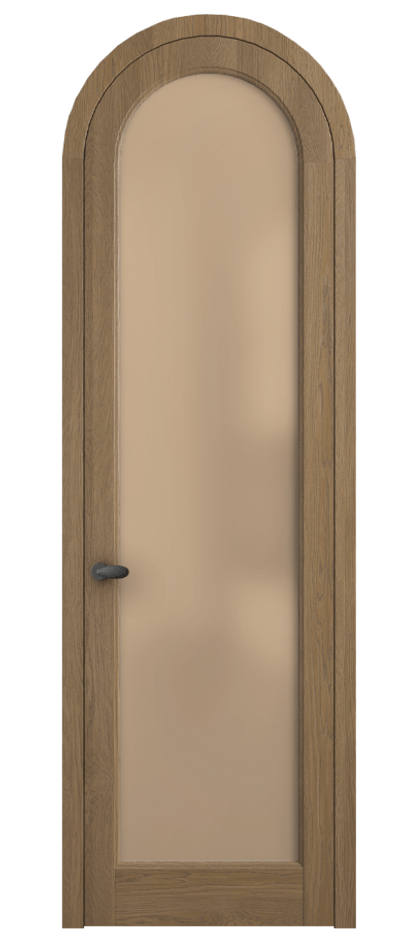 Межкомнатная дверь Палаццо 6814 Дуб мускатный матовый Сатинированное оранжевое стекло, триплекс Цена 41888910 so'm | Volhovec