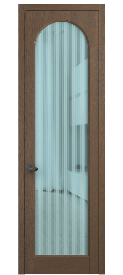 Межкомнатная дверь Палаццо 6804 Дуб туманный матовый Рифлёное голубое стекло "Дюна", триплекс Цена 31308550 so'm | Volhovec