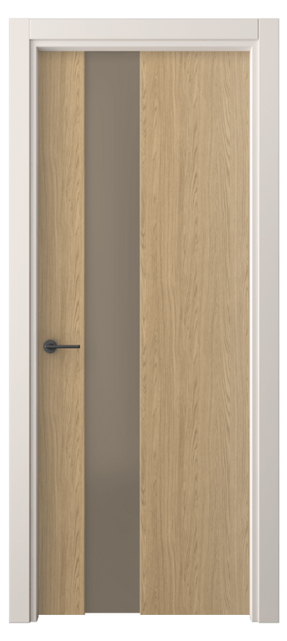 Межкомнатная дверь Freedom 4224 Жемчужный дуб Сатинированное бронзовое стекло, триплекс Цена 7774760 so'm | Volhovec