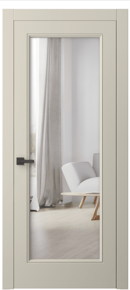 Межкомнатная дверь Linea 8300 Матовый бежево-серый Двустороннее зеркало, триплекс Цена 12455880 so'm | Volhovec