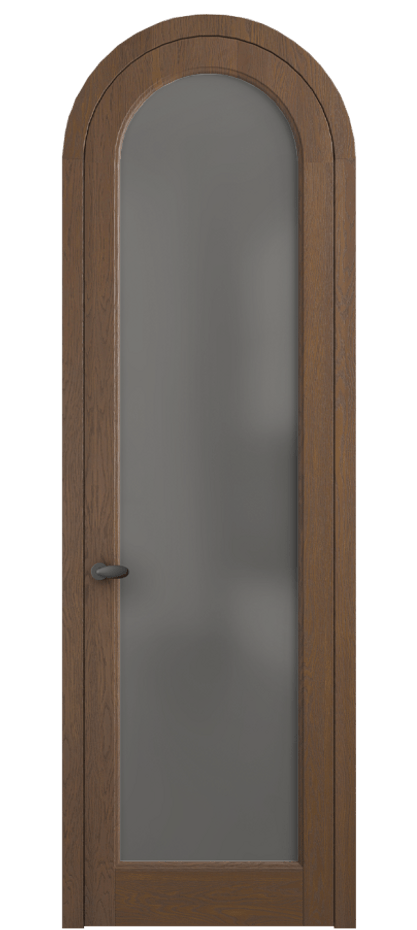 Межкомнатная дверь Палаццо 6814 Дуб каштановый матовый Сатинированное серое стекло, триплекс Цена 42761810 so'm | Volhovec