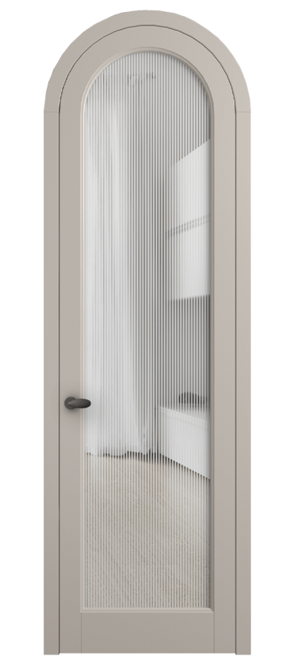 Межкомнатная дверь Палаццо 6814 Матовый светло-бежевый Рифлёное стекло "Дюна", триплекс Цена 26625340 so'm | Volhovec