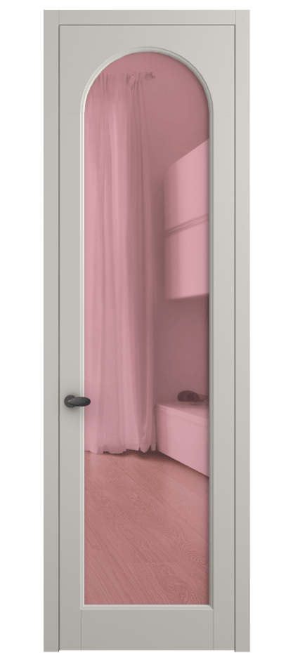 Межкомнатная дверь Палаццо 6804 Матовый облачно-серый Прозрачное розовое стекло, триплекс Цена 19696950 so'm | Volhovec