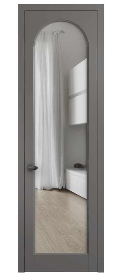 Межкомнатная дверь Палаццо 6804 Матовый классический серый Прозрачное стекло Цена 19696950 so'm | Volhovec