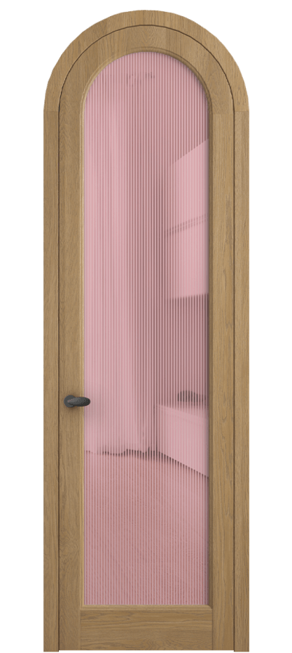 Межкомнатная дверь Палаццо 6814 Дуб пшеничный матовый Рифлёное розовое стекло "Дюна", триплекс Цена 43106910 so'm | Volhovec