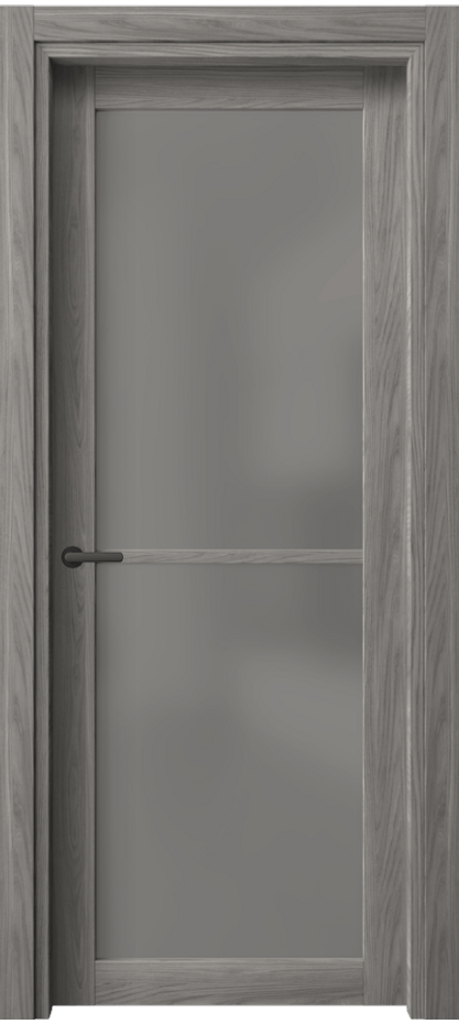 Межкомнатная дверь Нео 2108 Имбирный ясень Сатинированное серое стекло, триплекс Цена 32801 ₽ | Volhovec