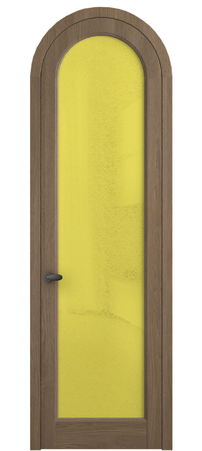 Межкомнатная дверь Палаццо 6814 Дуб джутовый матовый Фактурное жёлтое стекло "Лёд", триплекс Цена 43979810 so'm | Volhovec