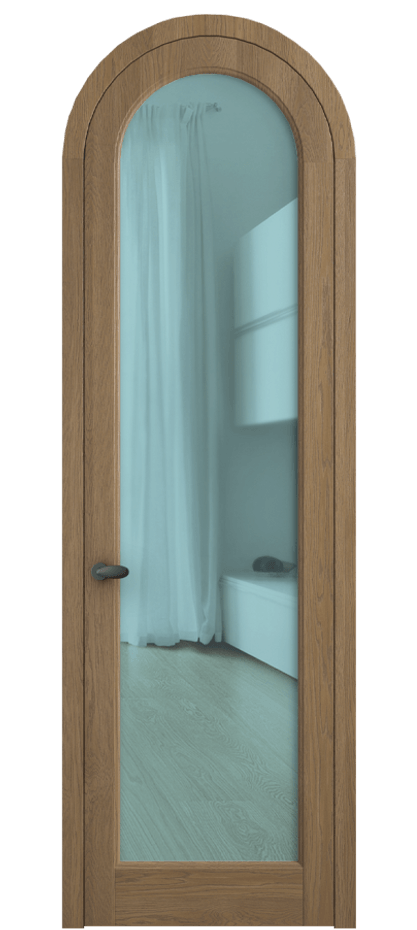 Межкомнатная дверь Палаццо 6814 Дуб мускатный матовый Прозрачное голубое стекло, триплекс Цена 43598170 so'm | Volhovec