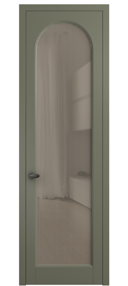 Межкомнатная дверь Палаццо 6804 Матовый оливковый тёмный Рифлёное бронзовое стекло "Дюна", триплекс Цена 20914950 so'm | Volhovec