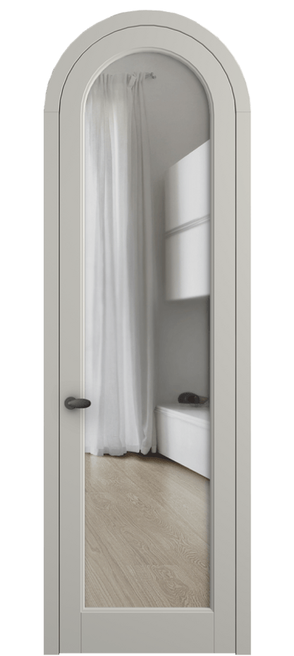 Межкомнатная дверь Палаццо 6814 Матовый тёплый серый Прозрачное стекло Цена 25407340 so'm | Volhovec