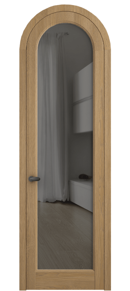 Межкомнатная дверь Палаццо 6814 Дуб пшеничный матовый Прозрачное серое стекло, триплекс Цена 41888910 so'm | Volhovec